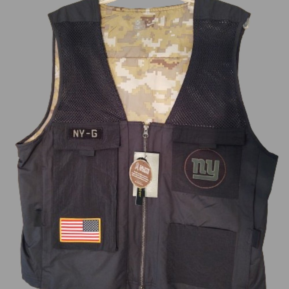 NIKE NFL ONLINE SALUTE TO SERVICE NY GIANTS STANDRAD FIT VEST - SIZE MEDIUM